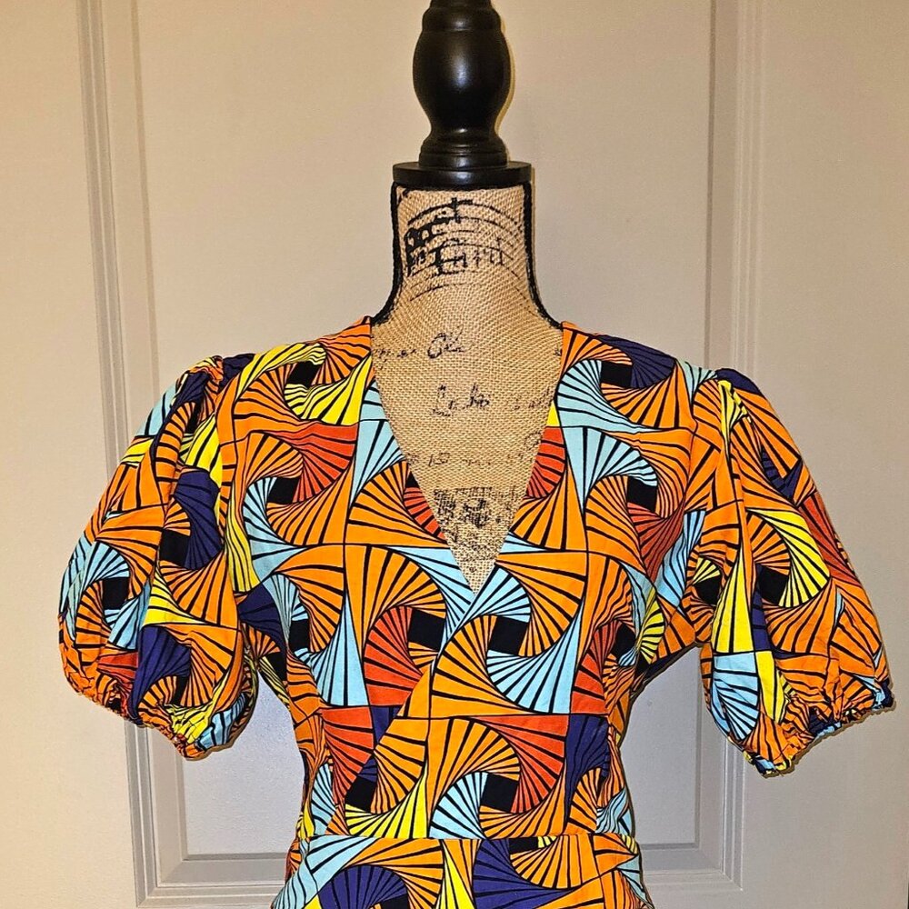 Handmade African Ankara Flare Dress